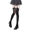 Medias de tirantes finas de verano hasta la rodilla, Medias negras sexys para mujer, Leggings Y2K de chica hot, Medias blancas de terciopelo Puro Deseo