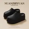 Pantuflas Cerradas para Mujer con Suelas Gruesas, que Aumentan la Altura, Impermeables para Exteriores de Verano, Zapatos de Cocinero, Zapatos de Enfermera Estilo Birkenstock, Medias Pantuflas sin Talón