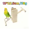 Pájaro Columpio Interactivo Poste con Rascador Poste Soporte Palo Juguete Columpio de Madera Maciza Soporte para Jaula de Pájaros