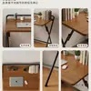 Mesa Plegable Escritorio Rectangular Simple Hogar Apartamento Pequeño Estudio Mesa para Computadora Casa de Alquiler Dormitorio Mesita de Noche