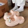 Pantuflas Mary Jane de EVA para mujer, de verano, antideslizantes, suela gruesa, 2024, nuevas, 5.0, pantuflas de media suela gruesa
