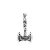 Collar con colgante de acero de titanio con hacha de cuervo vikingo nórdico, personalidad retro, joyería transfronteriza de acero inoxidable para hombres, venta al por mayor femenina