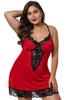 Comercio Exterior Transfronterizo Lencería Sexy Tentación Europea y Americana Pijama Sexy Talla Grande Camisón Sexy Falda con Tirantes para Mujer Gordo D130