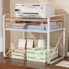 Suporte para Impressora Armazenamento de Mesa para Escritório Mesa de Computador Pequena Estante Suporte Tipo Agulha Elevação