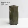 Vaso de Vidro Softhome Escandinavo de Boca Larga com Frisos e Borda Enrolada Plissado Decoração Suave Decorações para Sala Modelo