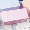 Caja de almacenamiento de papelería con hebilla de color Morandi simple, caja de hebilla de almacenamiento de gran capacidad para marcadores, bolígrafos de boceto, pinceles