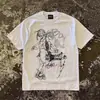 Tamanho Europeu Transfronteiriço Camiseta de Manga Curta 3A260g de Linha Dupla Corte Solto Adequada para Homens e Mulheres Respirável Verão
