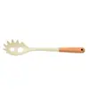 Espátula de Silicona Transfronteriza, Resistente a Altas Temperaturas, Mango de Madera, Antiescaldante, Espátula de Cocina Específica para Sartén Antiadherente, Utensilios de Cocina para el Hogar, Cucharón, Colador