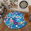 Alfombra de girasol de Amazon felpudo para el hogar terciopelo cristal marca de moda dormitorio mesita de noche manta redonda antideslizante alfombra para silla venta al por mayor