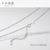 Collar Versátil de Plata Pura, Cadena para Clavícula, Cadena Lisa Sin Colgante, Accesorio de Repuesto, Nueva Cadena de Hueso de Serpiente, Cadena Lisa