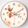 Reloj de Pared Simple y Silencioso para la Buena Suerte y la Prosperidad, Reloj Redondo con Segundero Fluido para Sala de Estar, Reloj de Pared Creativo para Dormitorio