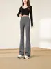 Calça Shark de Nylon Levemente Flare Nova para Mulheres Outono/Inverno 2026, Cintura Alta, Levanta Bumbum, Calça Flare Yoga Dança Fitness Barbie