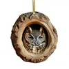 Adornos de Árbol de Acrílico Nuevos Transfronterizos para Animales Colgantes de Árbol de Navidad Impresión Plana de Mapache Decoraciones Colgantes