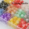 Contas Redondas que Mudam de Cor 10mm Resina Lua Queda Estrelas Elegante Artesanal DIY Pulseira Colar Contas Soltas Acessórios Material