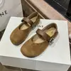 Zapatos planos casuales de verano 2026, estilo coreano retro, punta redonda, tira plana, cómodos, versátiles, para mujer