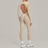 Macacão de yoga de malha outono e inverno transfronteiriço para mulheres, justo ao corpo, respirável e que realça os quadris, adequado para fitness e esportes, modelo 7802