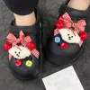 Laço Joias DIY Acessórios de Cachorro de Pelúcia Semi-Acabados Decoração de Flor para Tamancos Botões de Acrílico