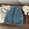 Jeans para Niños 2026 Nueva Ropa Infantil Elegante Versátil Pantalones Cargo Niños y Niñas Bebé Estilo Coreano ins Pantalones Casuales Modernos
