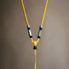 Cordón para Collar de los Cinco Dioses de la Riqueza Estilo Tíbet, Cordón para Colgante Tejido a Mano, Artículos de Joyería Cultural y Artística del Tíbet, Cordón para Colgar Thangka del Mantra de Seis Sílabas