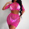 Europeu e americano transfronteiriço strass malha anca oca saia de quadril malha sexy jacquard cinta sexy lingerie tzk057
