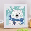 Oferta Especial Pintura de Diamantes Hecho a Mano Regalo Navideño Pintura Decorativa Venta al por Mayor 5D Gato Niños Mascota Linda Marco Creativo de Exhibición con Marco
