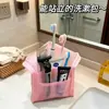 Bolsa Pequeña de Artículos de Tocador para Viaje de Negocios, Bolsa de Almacenamiento Vertical, Bolsa Portátil Impermeable para Guardar Cosméticos en Hotel, Almacenamiento de Cepillo de Dientes
