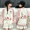 Ropa base estilo academia para niñas primavera y otoño 2026 nuevo estilo ropa infantil moderna niños medianos y grandes top para bebé con forro polar
