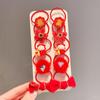 Nuevo Diadema de Goma para Niños Adorno de Cabeza de Año Nuevo Cuerda para el Pelo con Lazo Anillo para el Cabello de Bebé No Tira Cuerda para el Cabello de Niñas Accesorios para el Cabello de Año Nuevo