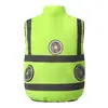 Ropa de trabajo de aire acondicionado con ventilador de enfriamiento de verano hecha a medida desde la fábrica de origen, chaleco de trabajo duradero, admite etiquetado e impresión