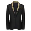 Traje de Moda de Comercio Exterior 2026, Blazer Casual para Hombre Talla Europea, Traje Falso de Dos Piezas con Retazos, Traje Formal para Hombre