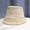 SOBREHEXX Sombrero de Mujer Otoño e Invierno ins Sombrero de Pescador de Gamuza Estilo Coreano Moderno Versátil Lana de Cordero Cálido Sombrero de Cubeta para Hombre