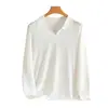 Suéter de punto casual de color liso, alta calidad, imitación de primavera/otoño, estilo nuevo, cuello de gaviota, top básico holgado para hombre, versátil para moda transfronteriza