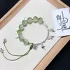 Novo Estilo Chinês Pulseira Raposa de Gelo Verde Pulseira de Contas Borboleta Doce Retrô Moda Ins Simples Versátil
