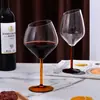 Copa de Vino Tinto de Tacón Alto con Boca Inclinada y Patas de Color Borgoña Creativa para Hotel de Alto Valor Shangyuan