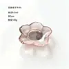 Plato para Condimentos Anticaída con Forma de Pétalo Estilo Japonés, Lindo Transparente Moderno Plato para Salsa y Vinagre, Plato para Sumergir, Plato para Sal Marina Sal Gruesa