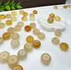 Jade de Seda Dourada 9mm Contas Espaçadoras Naturais Perfuradas Soltas Pingente Acessórios para Joias DIY Atacado Fábrica de Jade