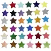 Pegatinas de tela con forma de estrella de cinco puntas en color, venta al por mayor, accesorios para ropa, zapatos y sombreros, parches bordados, pegatinas de tela, sellos de bordado por computadora.