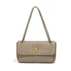 Bolso de hombro alto para debajo del brazo de alta gama, bolso cruzado tejido de moda para mujer, bolso baguette retro vintage, bolso de mano, bolso mensajero tipo sobre