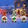 Placa Popular de Metal para Jardim de Natal Transfronteiriça Boneco de Neve Decoração de Natal para Jardim Exterior