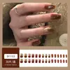 Unhas Postiças Curtas Personalizadas no Atacado, Adesivos de Unha Embalados, Unhas Usáveis, Arte de Unha Ilustrada, Unhas Postiças
