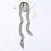 Bufanda de seda decorativa chic delgada estrecha larga cinturón de vestido de gasa cinta larga cinta versátil tira de tela bufanda pequeña para mujer
