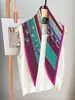 Bufanda Pequeña de Seda con Patrón de Rombos de Alta Gama Estilo Coreano Bufanda Fina de Sarga de Seda Artificial Bufanda de Cuello Estampada de Moda para Primavera y Otoño Transfronteriza