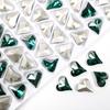 K9 Huazi corte boutique 12*13 ranura fondo puntiagudo decoración de diamante de corazón grande torcido Super flash cristal vidrio joyería para uñas