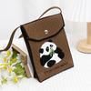 Bolsa de Punto Transfronteriza del Sudeste Asiático Personalizada Panda Hombro Cruzado Bolso Coreano Nicho Patrón Logotipo Personalizado