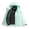Casa de pájaros Chaqueta exterior de estilo similar para mujer Otoño Invierno Tres en uno A prueba de viento Impermeable Cálida Conjunto de dos piezas Ropa de Montañismo Ropa de abrigo para hombre