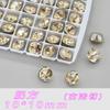Rhinestones K9 de Alta Qualidade Cor Champagne com Costas Pontiagudas Atacado Brilhantes Vidro Huazi Imitação Rhinestones Grandes Irregulares para Nail Art