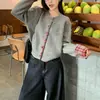 Nuevo Suéter de Punto Elegante Estilo Universitario Otoño e Invierno con Diseño de Punto Cuadros de Nicho Cuello Redondo para Mujer