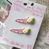 Lindo Oso Pequeño Trébol de Cuatro Hojas Pinza para el Cabello para Niñas Dibujos Animados Flequillo Pinza Lateral Pinza de Pato sin Costuras Pasador Accesorios para el Cabello