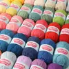 4 Ovillos de Hilo de Algodón Leche para Bebés, Hilo de Algodón Textil para Tejer a Mano y Crochetar Zapatillas, Oferta Especial de Ovillo de Hilo para DIY