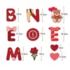 Bandera del Día de San Valentín Decoración de Habitación de Boda Letra Bemine Arte Latte Diseño de Habitación de Boda Pancarta Accesorios para Sesión de Propuesta